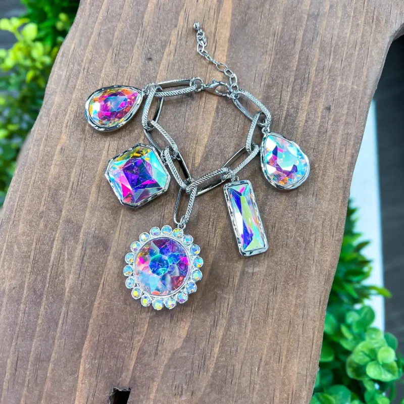 Silver Teardrop Stone Bracelet sold by ZZs