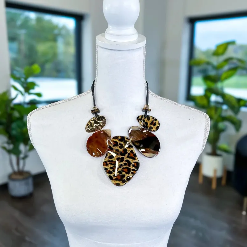 Abstract Resin Necklace | Leopard sold by ZZs