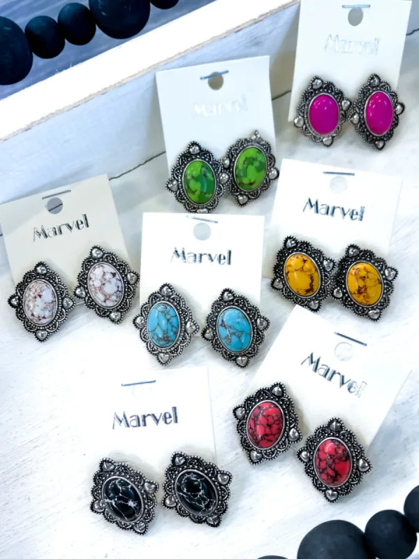 Concho Stud Earrings sold by ZZs