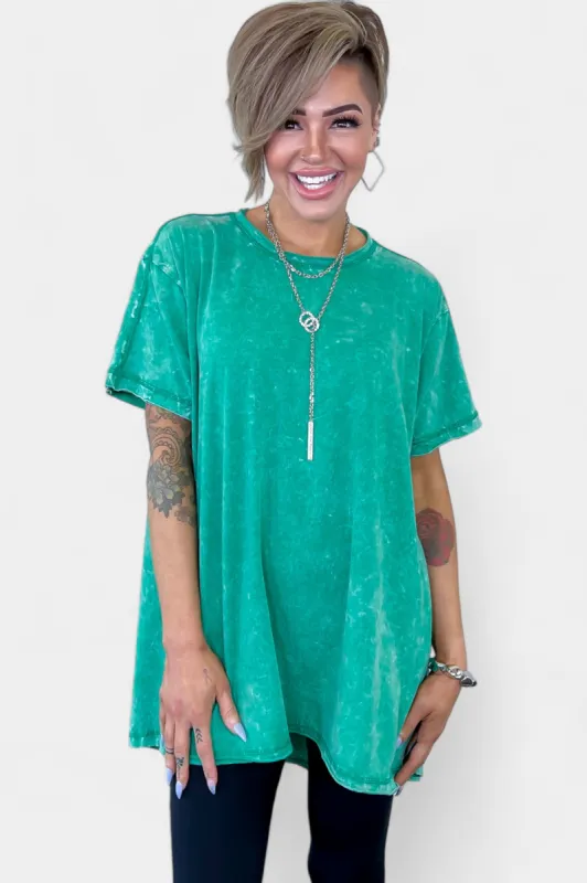 Green Cotton Oversized Top sold by ZZs