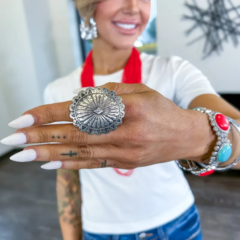 Western Concho Cuff Ring sold by ZZs