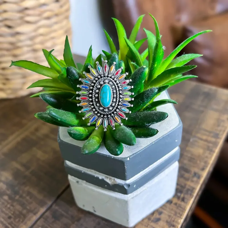 Multi Western Concho Cuff Ring sold by ZZs