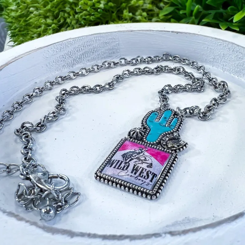 Western Cactus Wild West Necklace sold by ZZs
