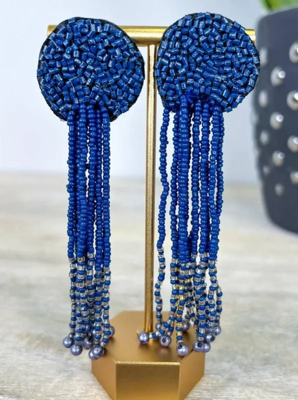 Blue Juliette Earrings [NO RETURNS] sold by ZZs