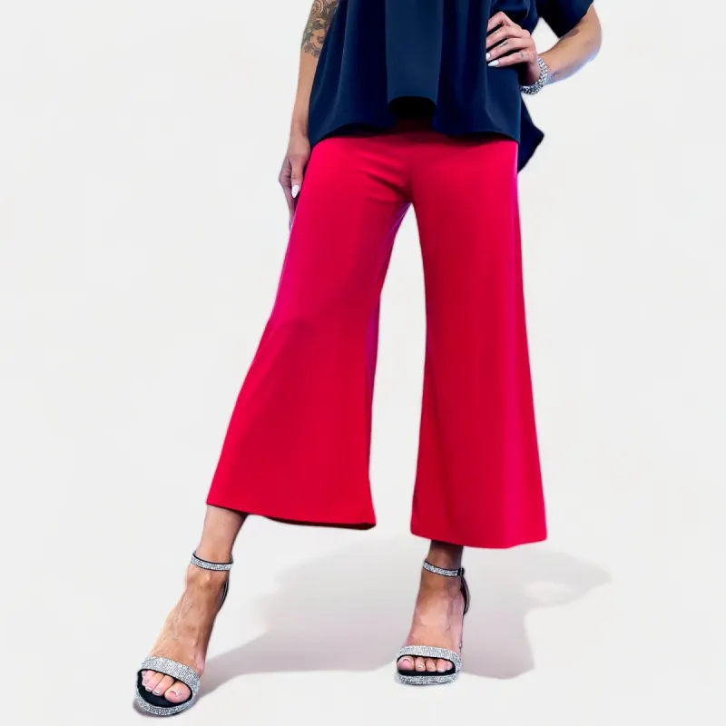 Red Cora Crop Pants sold by ZZs