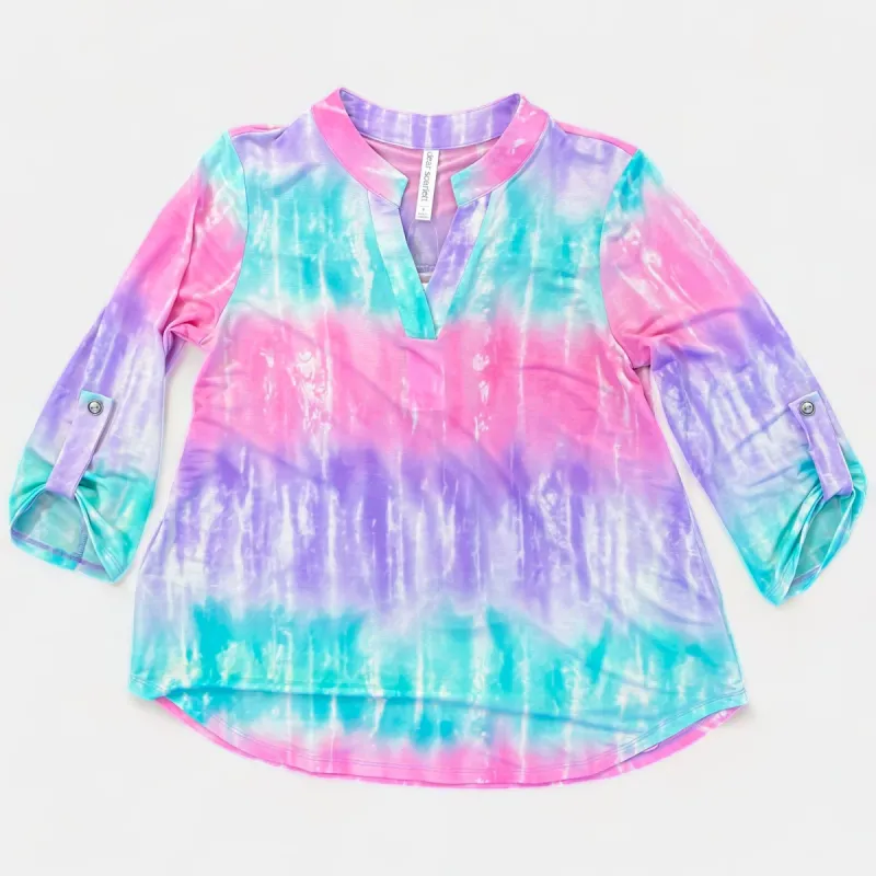 Multi Watercolor Lizzy Top sold by ZZs