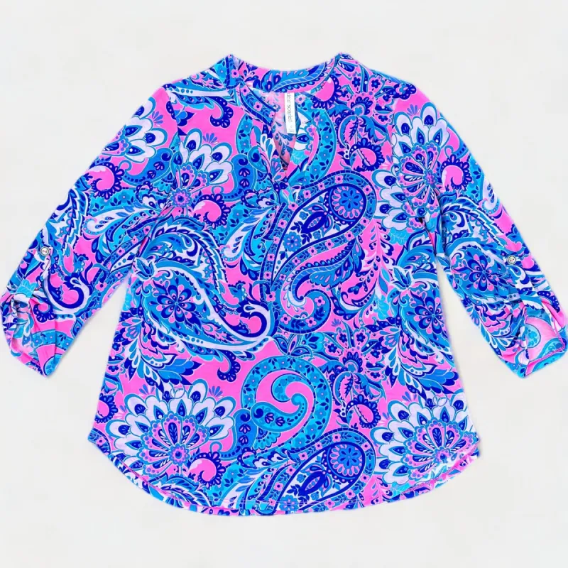 Pink Multi Paisley Lizzy Top sold by ZZs