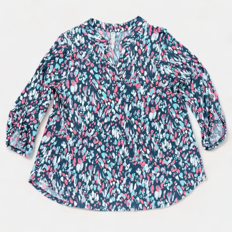 Grey Abstract Lizzy Top sold by ZZs