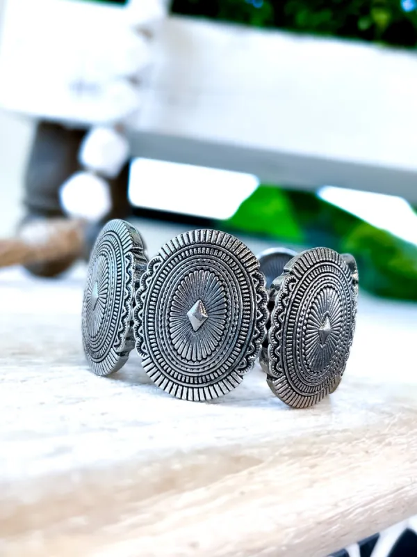 Western Concho Stretch Bracelet sold by ZZs