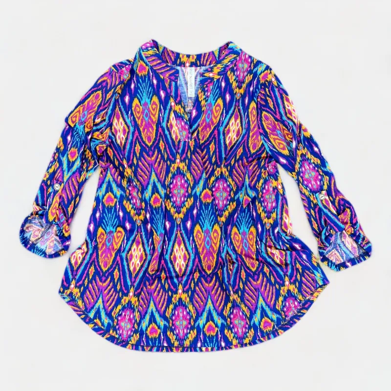 Blue Multi Ethnic Lizzy Top sold by ZZs