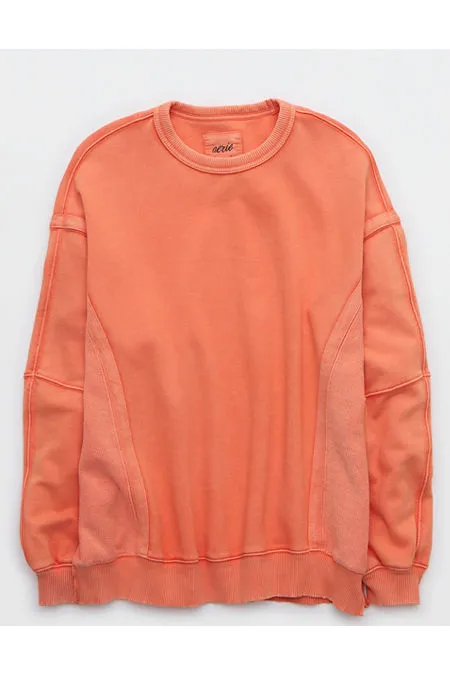 Aerie Keep It Light Crew Sweatshirt Women's Mango M sold by American Eagle