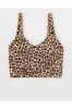OFFLINE By Aerie Real Me Low Key Longline Sports Bra Women's Sands L sold by American Eagle