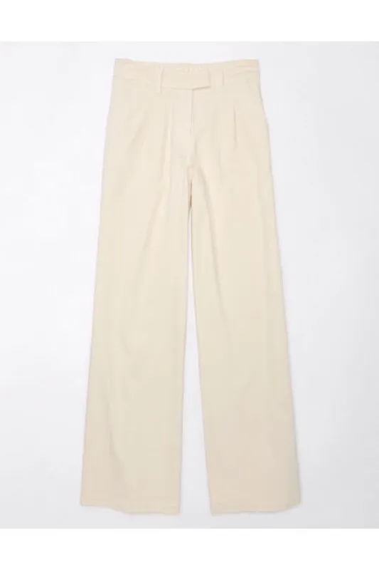 AE Dreamy Drape Stretch Poppy Trouser Women's Ivory 18 Regular sold by American Eagle