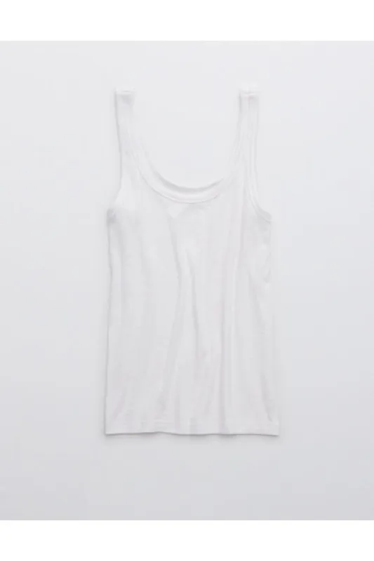 Aerie No BS Tank Top Women's White S sold by American Eagle