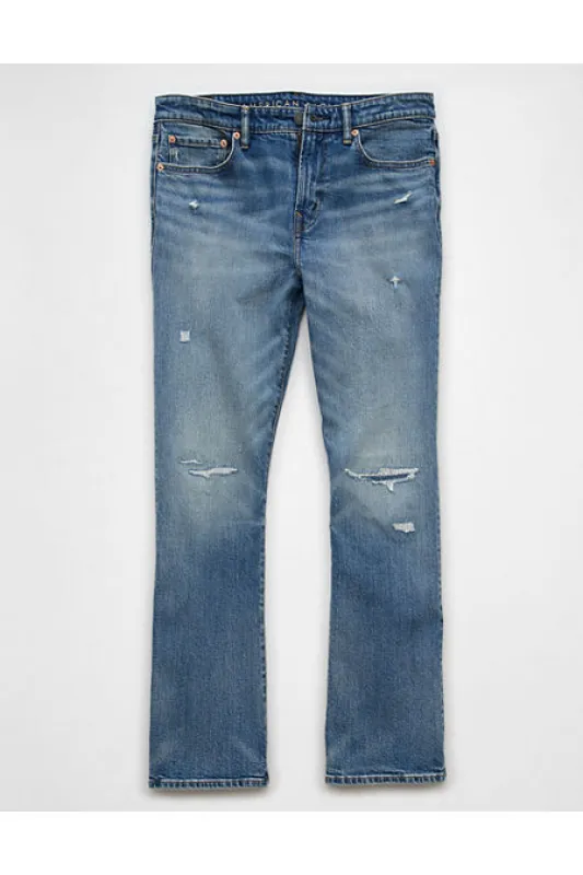 AE EasyFlex Patched Slim Bootcut Jean Men's Destroyed Medium Wash 34 X 34 sold by American Eagle