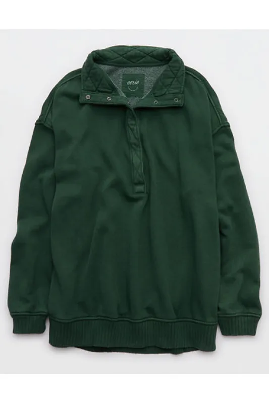 Aerie Oh Snap! Sweatshirt Women's Rugged Green XXL sold by American Eagle