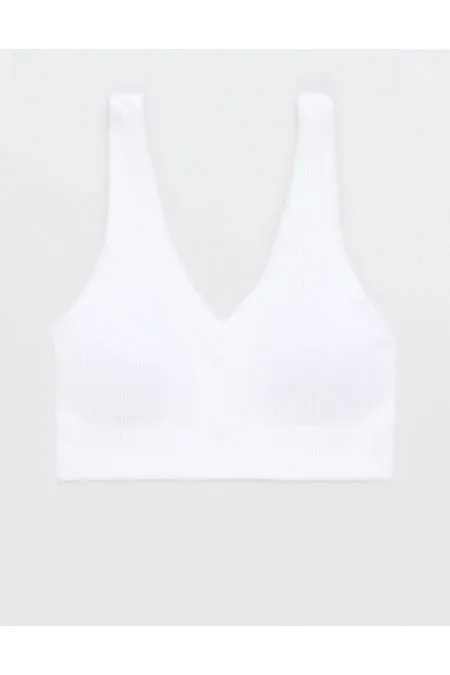 Superchill Seamless Padded Voop Bralette Women's White L sold by American Eagle