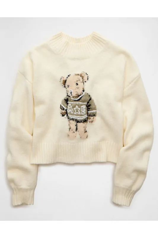 AE Snow Stopper Sweater Women's Cream L sold by American Eagle