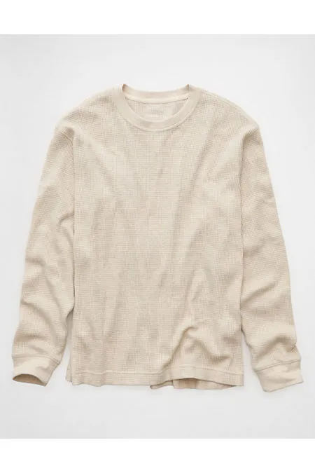 AE Cozy Waffle Thermal T-Shirt Men's Oatmeal XXL sold by American Eagle