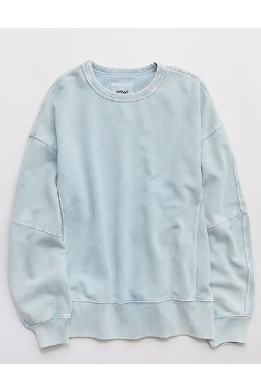 Aerie Go-To Sweatshirt Women's Cloud Wash XXL made by American Eagle