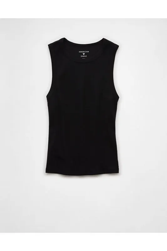 AE Boyfriend Muscle Tank Top Women's Black XXS made by American Eagle