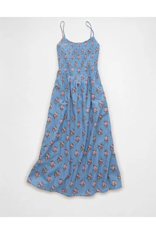 AE Bella Midi Dress Women's Blue M made by American Eagle