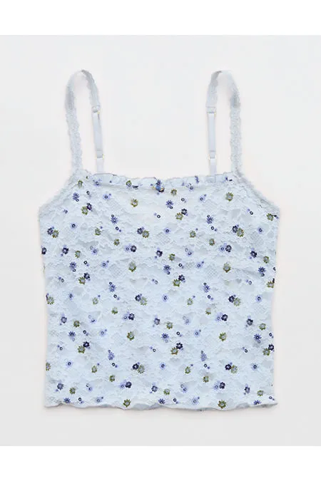 Show Off Vintage Lace Bra Top Women's Eyelet Blue XXS sold by American Eagle