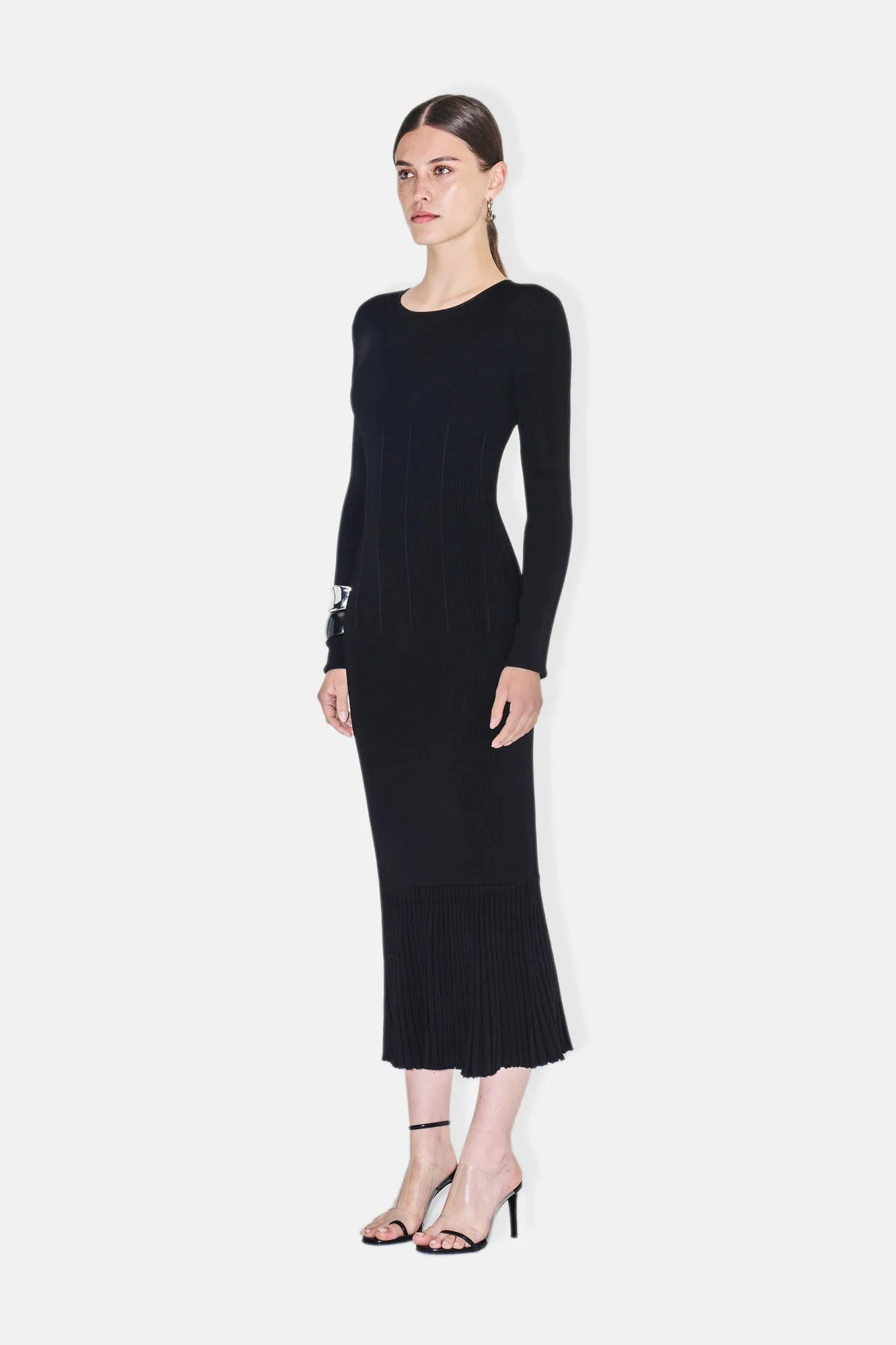 Crew Neck Atalanta Dress - Black sold by Galvan product image thumbnail 2