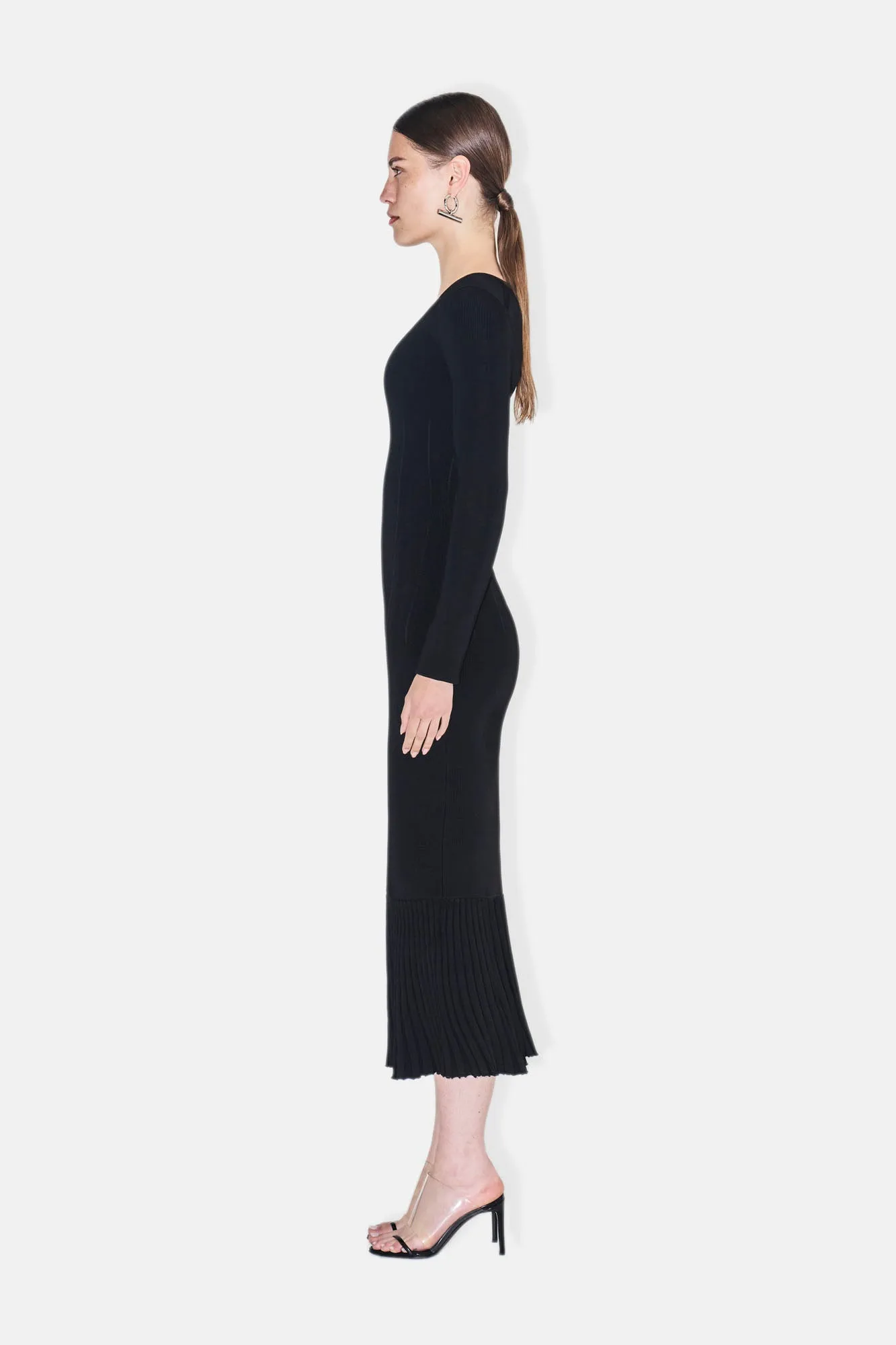 Crew Neck Atalanta Dress - Black sold by Galvan product image thumbnail 3