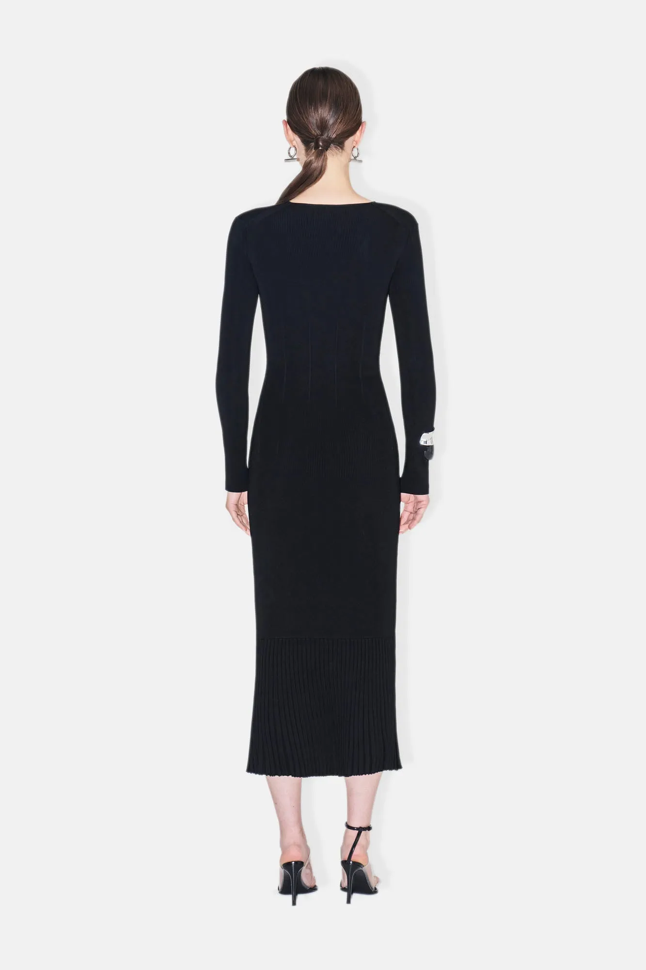 Crew Neck Atalanta Dress - Black sold by Galvan product image thumbnail 4