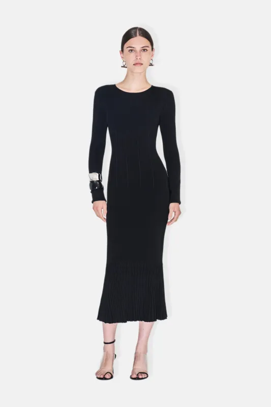 Crew Neck Atalanta Dress - Black made by Galvan