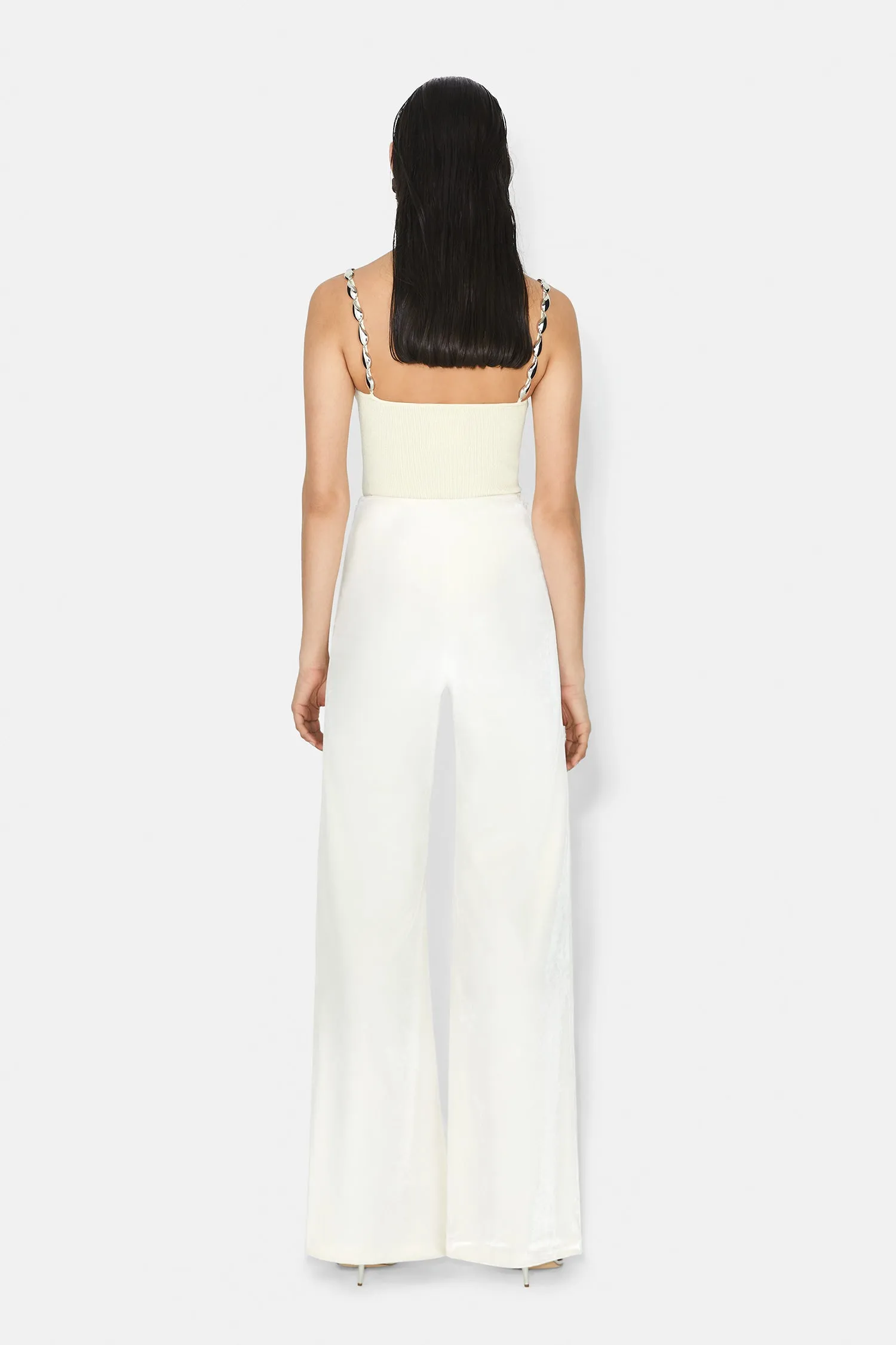 Velvet Bridal Trousers - Off White sold by Galvan product image thumbnail 3
