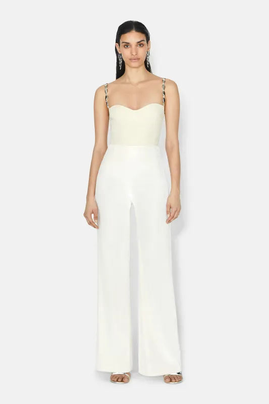 Velvet Bridal Trousers - Off White made by Galvan