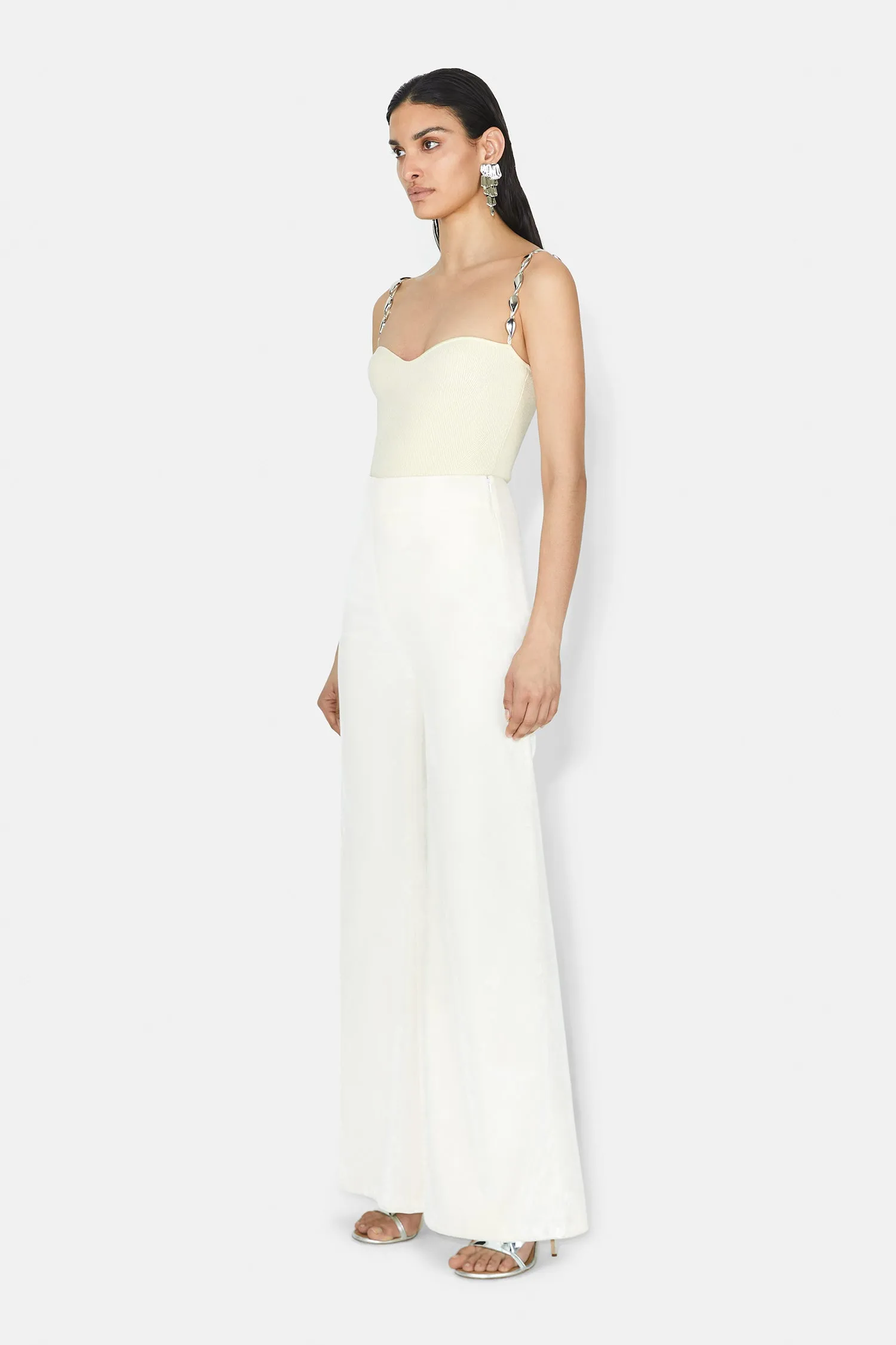 Velvet Bridal Trousers - Off White sold by Galvan product image thumbnail 2