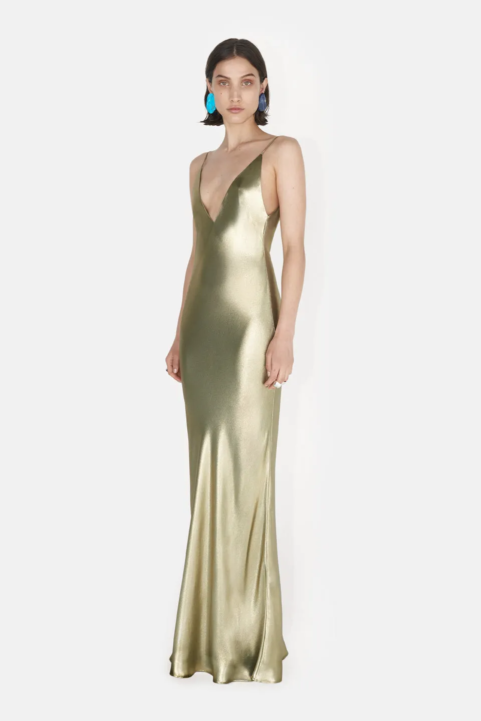Galvanized Silk Slip Dress - Gold sold by Galvan product image thumbnail 2