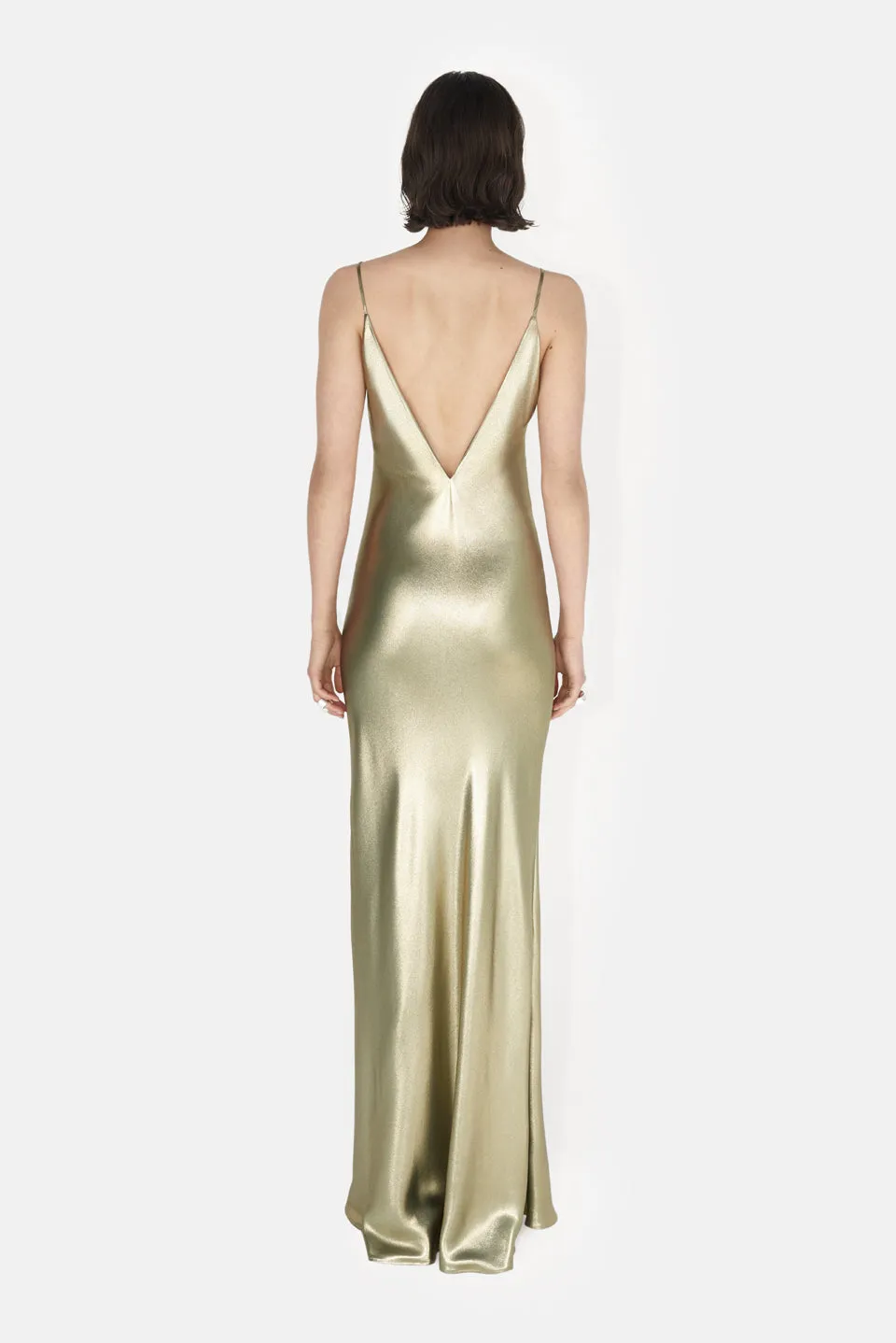Galvanized Silk Slip Dress - Gold sold by Galvan product image thumbnail 3