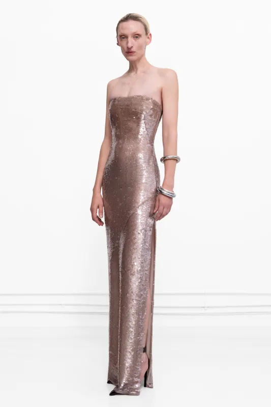 Moonlight Bandeau Dress - Mauve made by Galvan