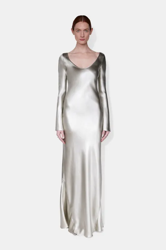 Valletta Gown - Silver made by Galvan