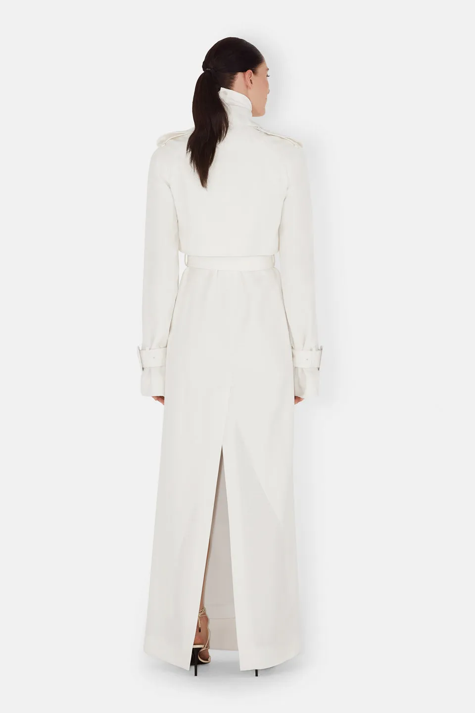 Francis Satin Bridal Trench Coat sold by Galvan product image thumbnail 3