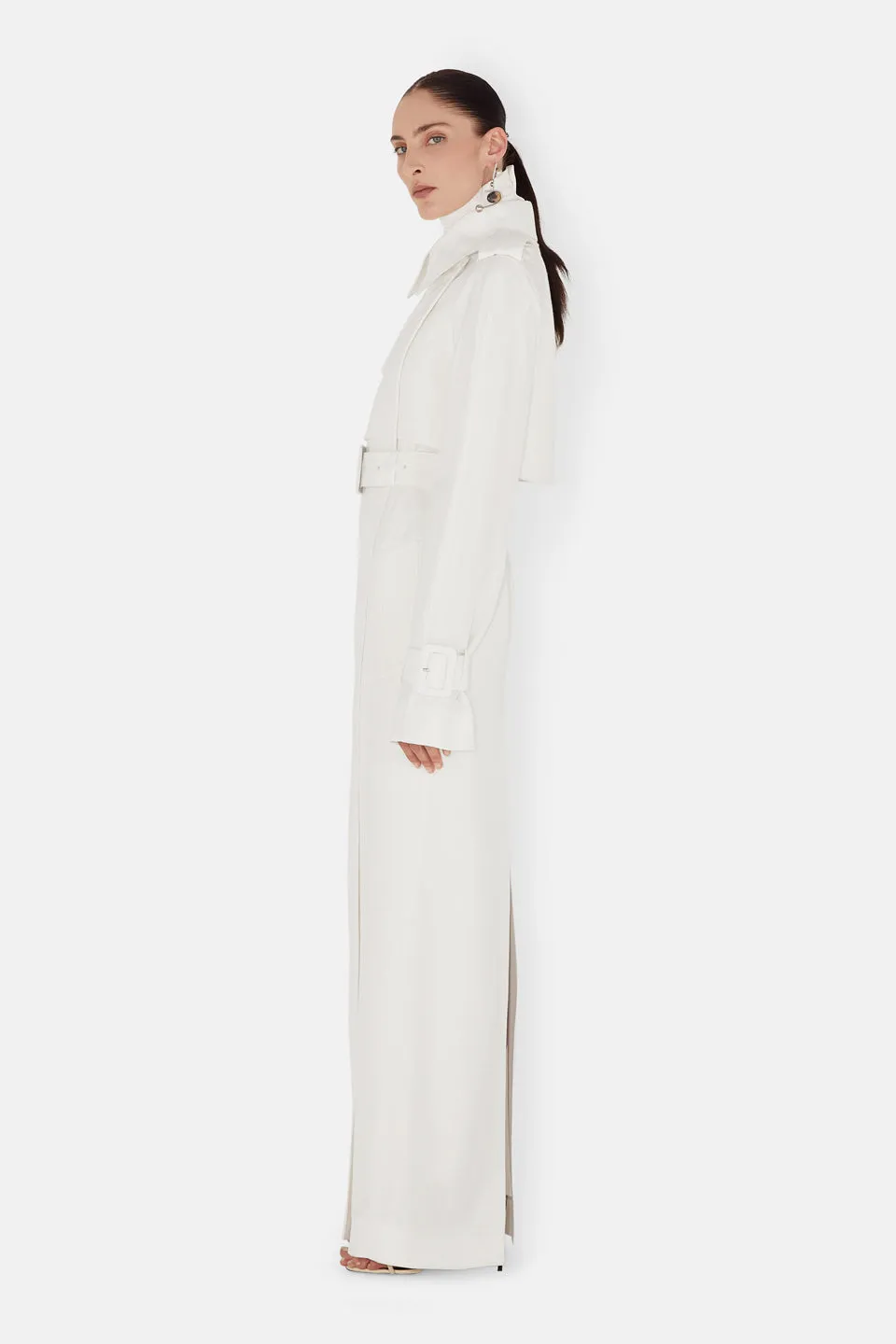 Francis Satin Bridal Trench Coat sold by Galvan product image thumbnail 2