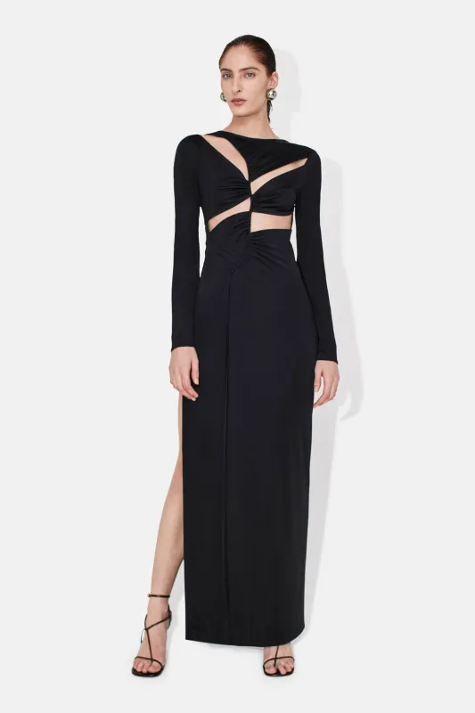Vertebrae Dress - Black made by Galvan
