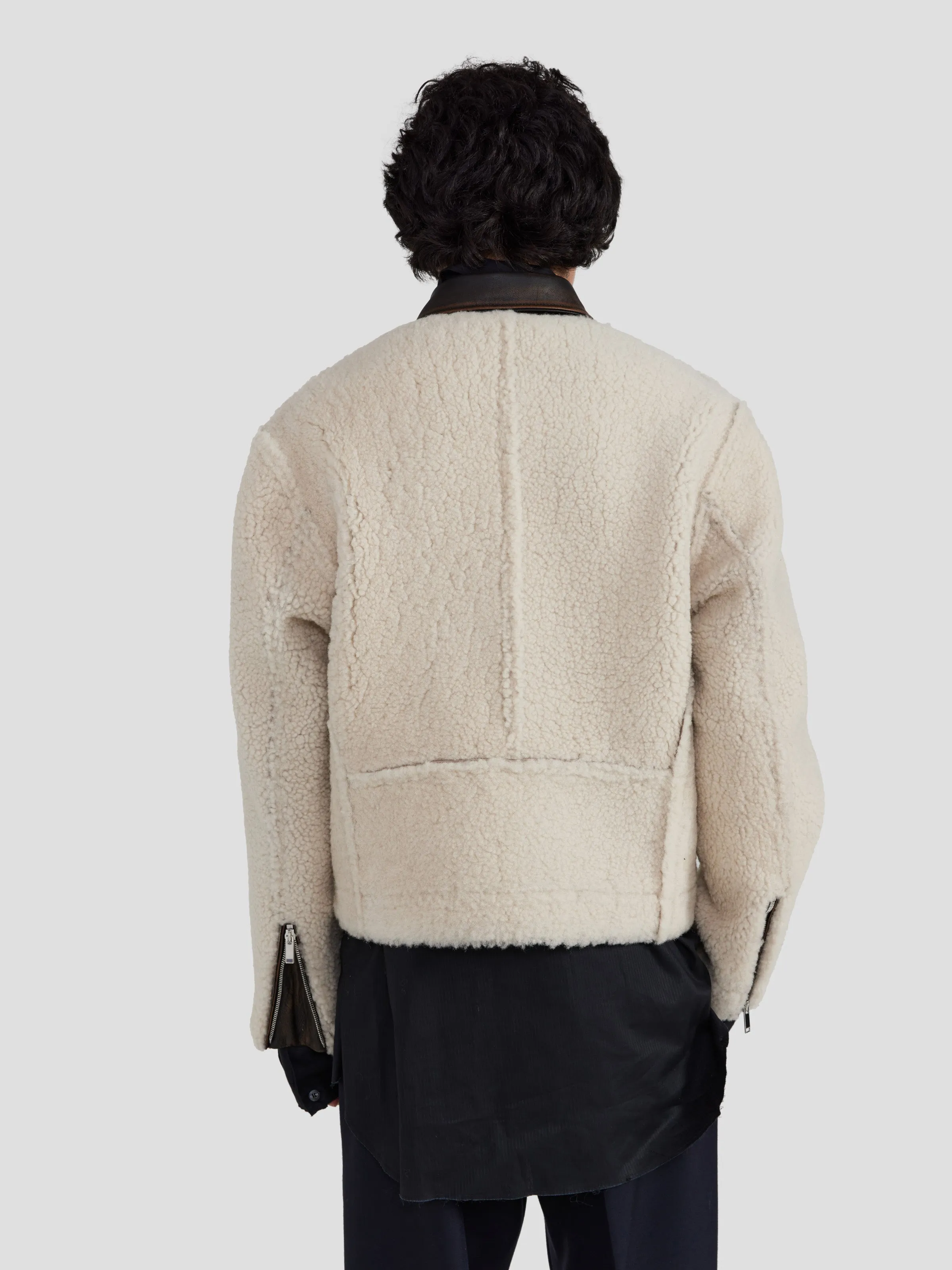 Reversible Shearling Biker Jacket sold by 424 product image thumbnail 5