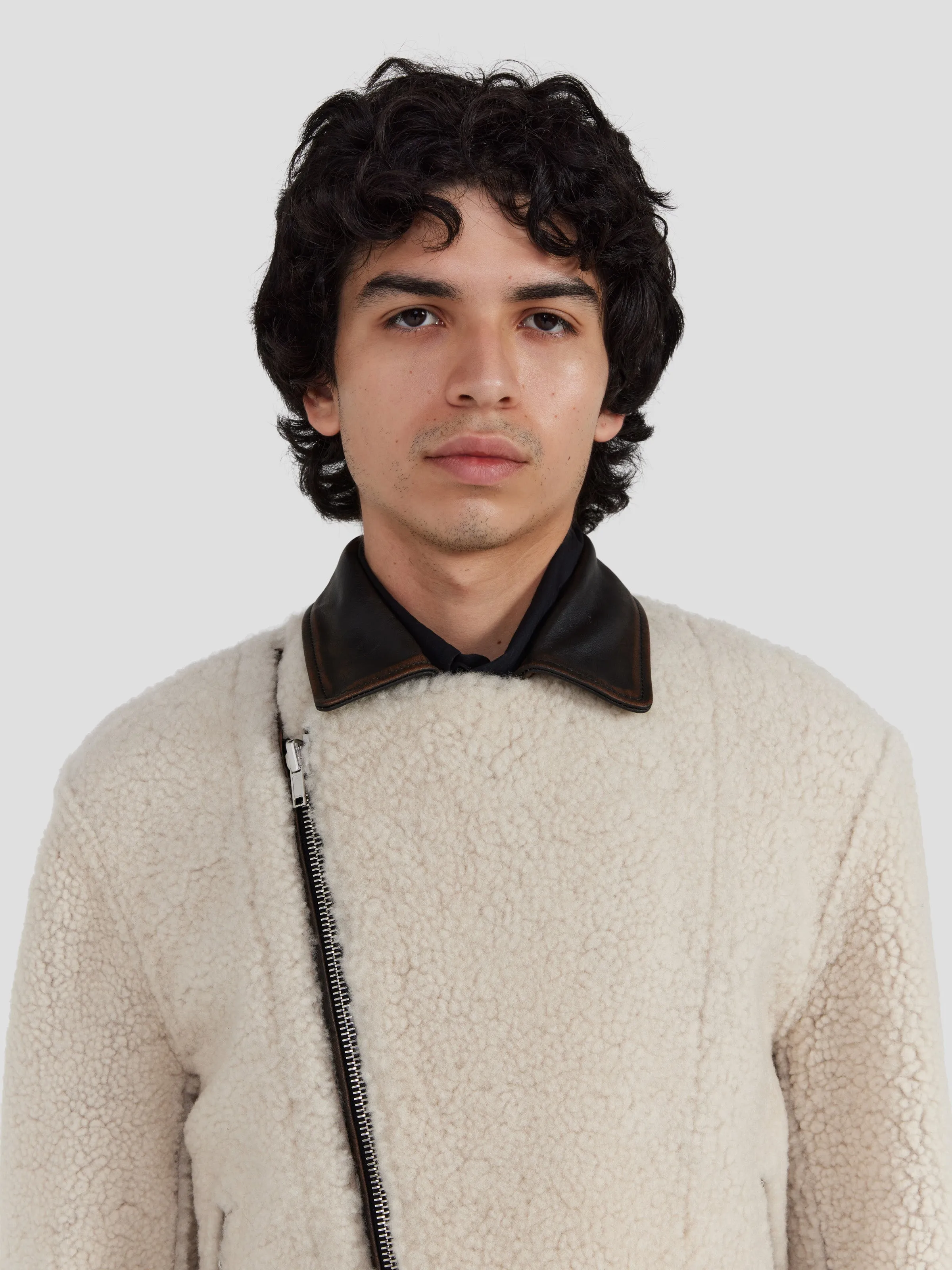 Reversible Shearling Biker Jacket sold by 424 product image thumbnail 4