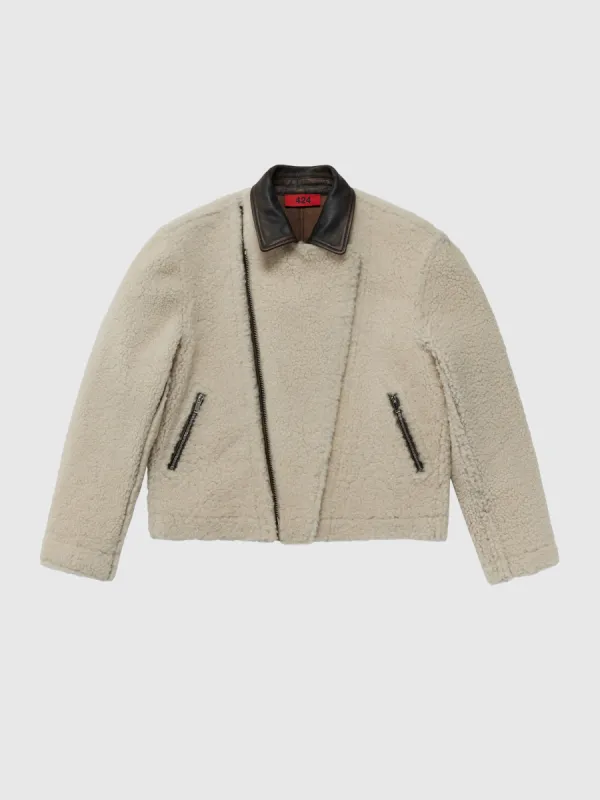 Reversible Shearling Biker Jacket sold by 424