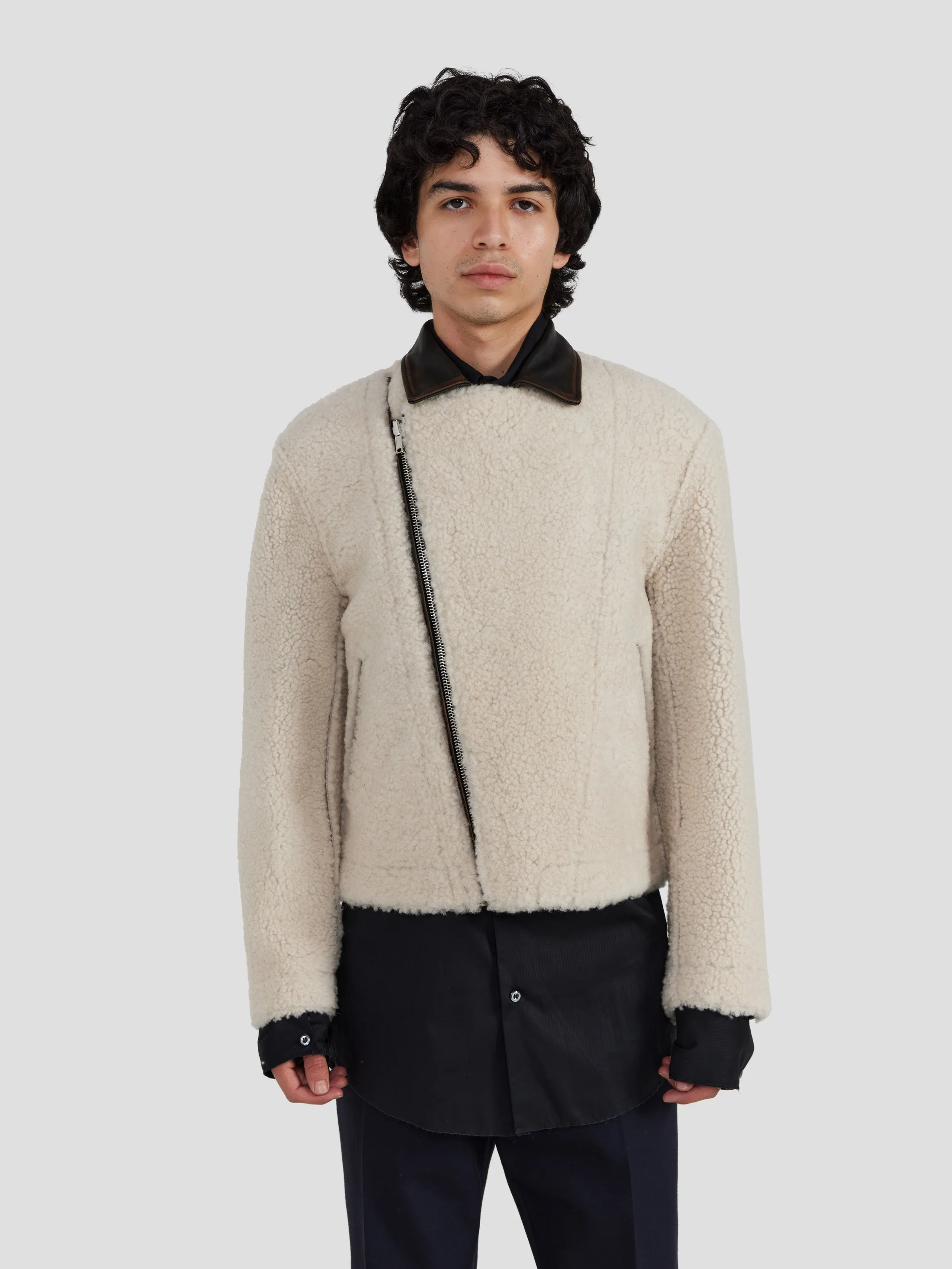 Reversible Shearling Biker Jacket sold by 424 product image thumbnail 2