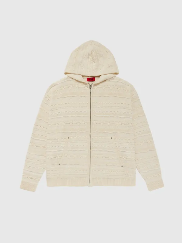 Heavy Knit Hoodie in Off-White sold by 424