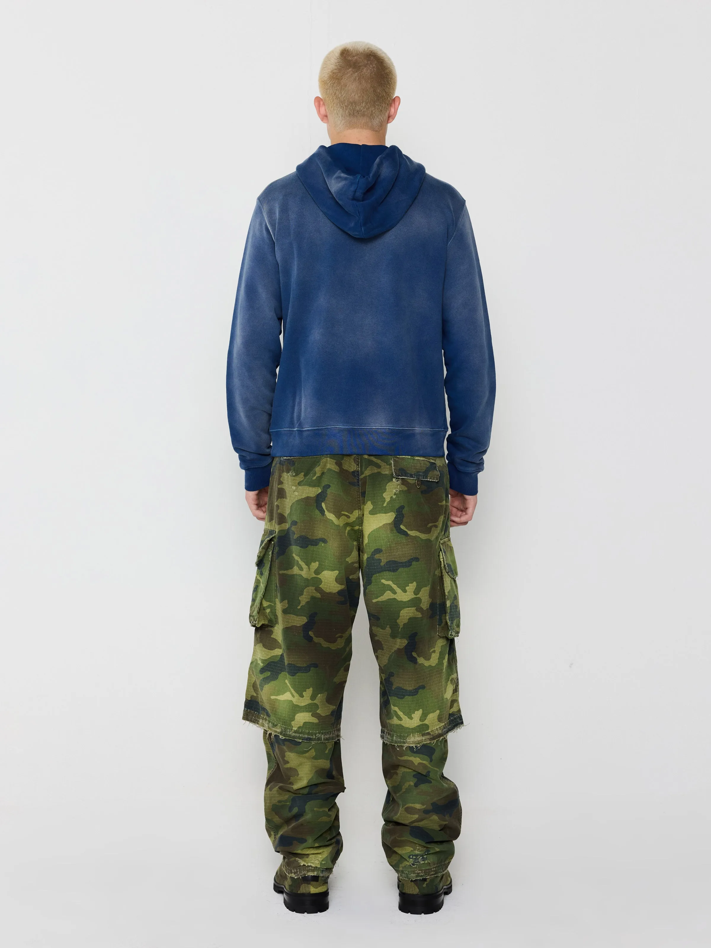 College Patch Zip-Up Hoodie in Blue sold by 424 product image thumbnail 4