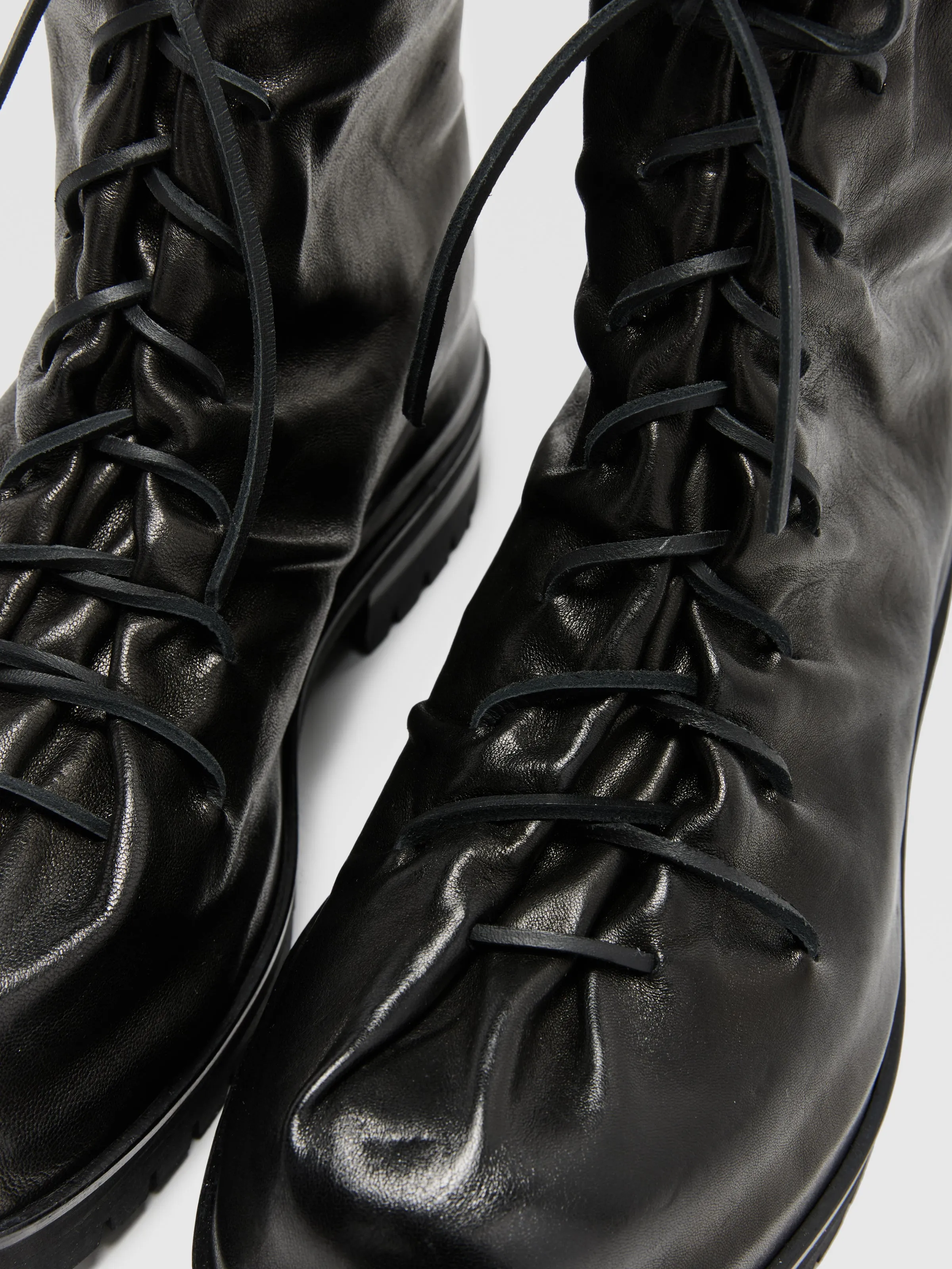 Leather Lace-Up Boots in Black sold by 424 product image thumbnail 5