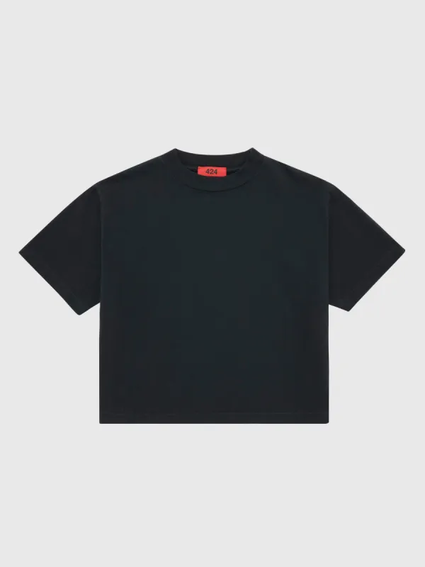 Cropped Alias T-Shirt in Black made by 424
