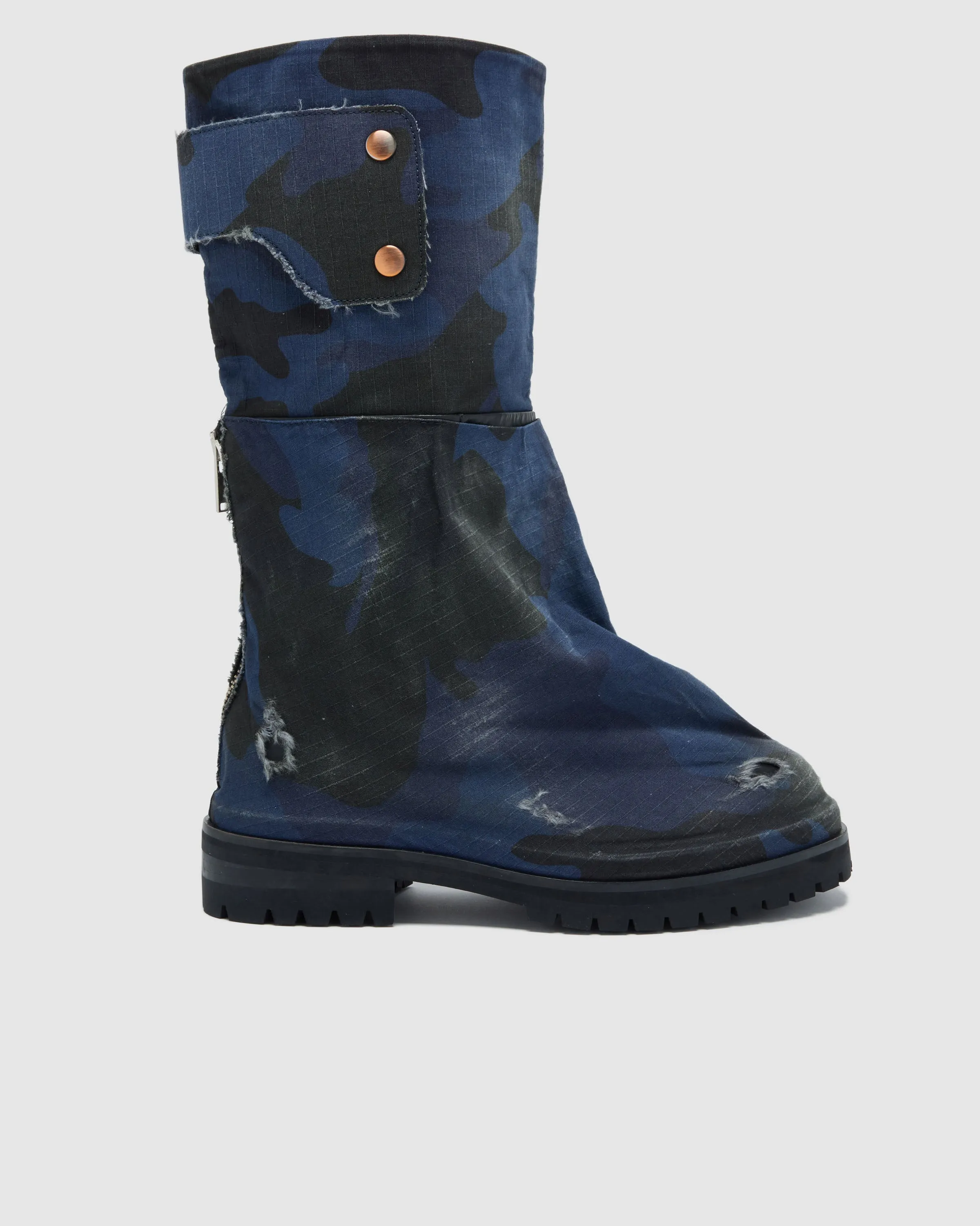 Marathon High Overlay Boots in Camo Blue sold by 424